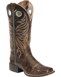 Ariat Women's Round Up Ryder Western Boots - Broad Square Toe 