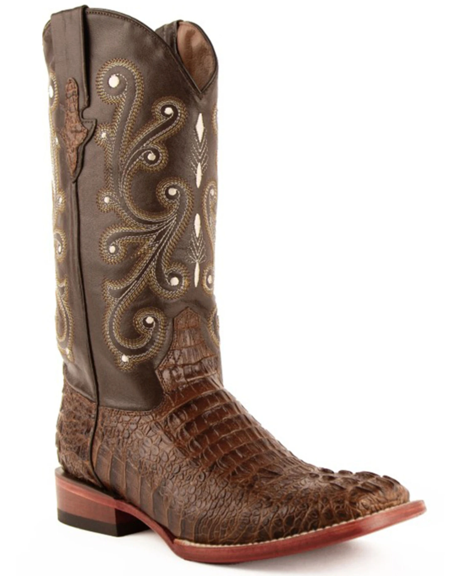 Ferrini Men's Caiman Croc Print Western Boots - Broad Square Toe 4 Ferrini Men's Caiman Croc Print Western Boots - Broad Square Toe - Image 2