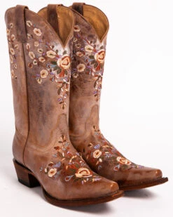Shyanne Women's Maisie Floral Embroidered Western Leather Boots - Snip Toe -Corral Sales 2025 04542N 41 FT