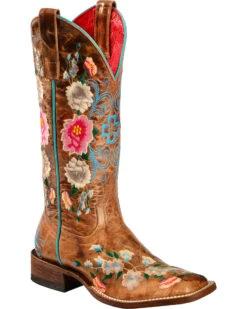 Macie Bean Women's Rose Garden Western Boots - Broad Square Toe
