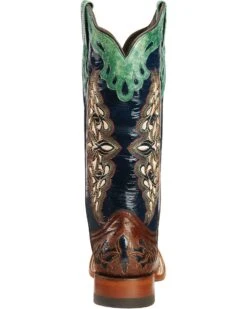 Lucchese Women's Handmade 1883 Amberlyn Full Quill Ostrich Western Boots - Square Toe  -Corral Sales 2025 045T32 AG BK