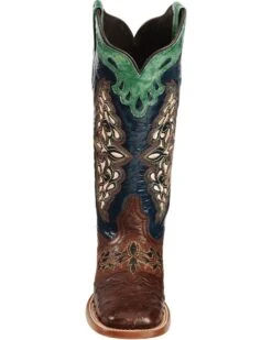 Lucchese Women's Handmade 1883 Amberlyn Full Quill Ostrich Western Boots - Square Toe  -Corral Sales 2025 045T32 AG FT