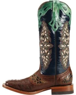 Lucchese Women's Handmade 1883 Amberlyn Full Quill Ostrich Western Boots - Square Toe  -Corral Sales 2025 045T32 AG LT