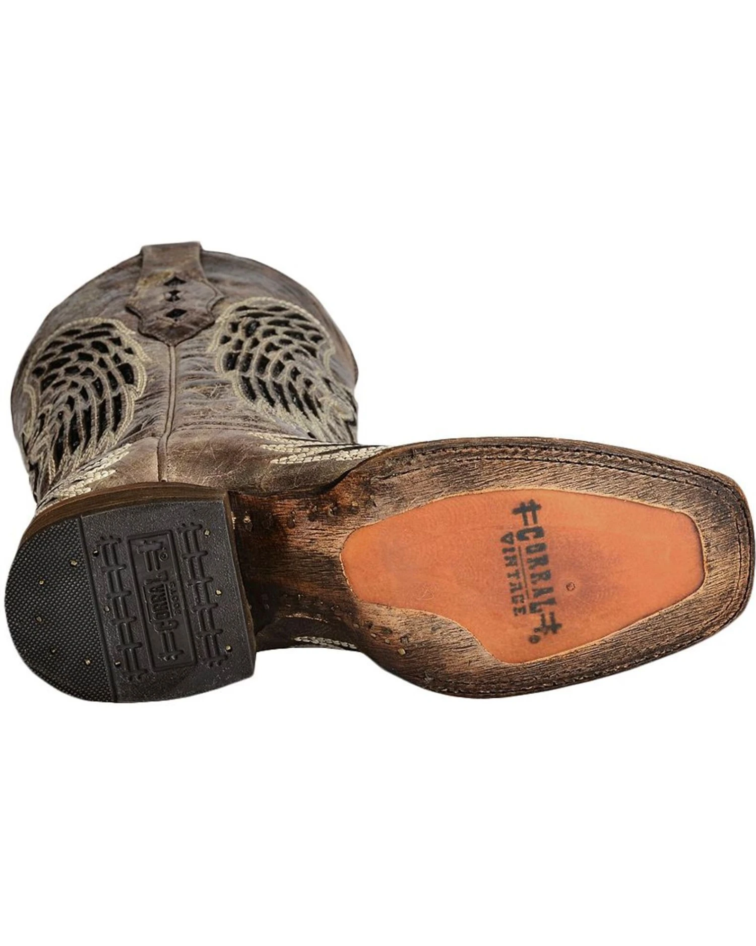 Corral Women's Sequin Wing & Cross Inlay Western Boots - Square Toe 7 Corral Women's Sequin Wing & Cross Inlay Western Boots - Square Toe - Image 5