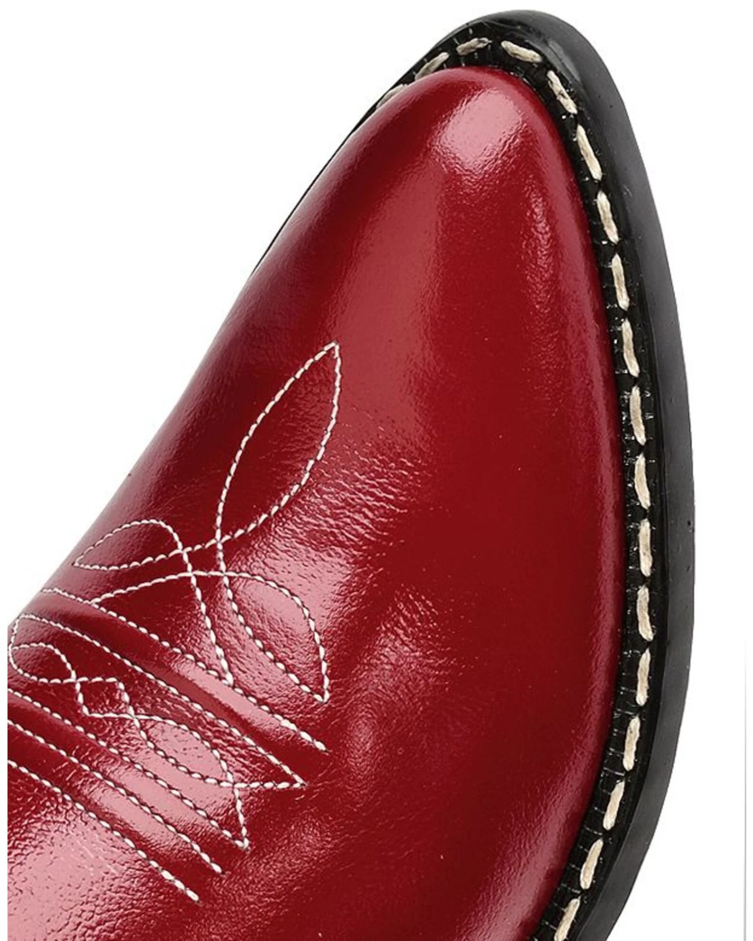 Old West Girls' Red Leather Western Boots - Pointed Toe 8 Old West Girls' Red Leather Western Boots - Pointed Toe - Image 6