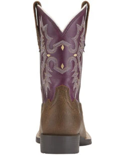 Ariat Girls' Tombstone Western Boots - Broad Square Toe -Corral Sales 2025 053H95 ZS BK