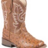 Roper Toddler Boys' Ostrich Print Western Boots - Square Toe -Corral Sales 2025 053K59 22 P1