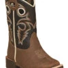 Double Barrel Toddler Boys' Brown Trace Zipper Western Boots - Square Toe  -Corral Sales 2025 053V22 41 P1