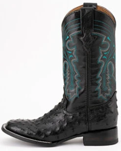 Ferrini Men's Full-Quill Ostrich Embroidered Western Boots - Broad Square Toe -Corral Sales 2025 066845 89 P3