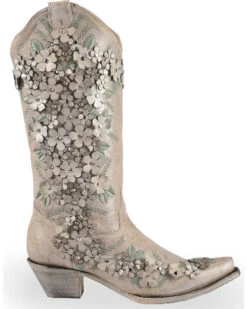 Corral Women's Floral Overlay Embroidered Stud And Crystals Western Boots - Snip Toe -Corral Sales 2025 2000237672 100 RT