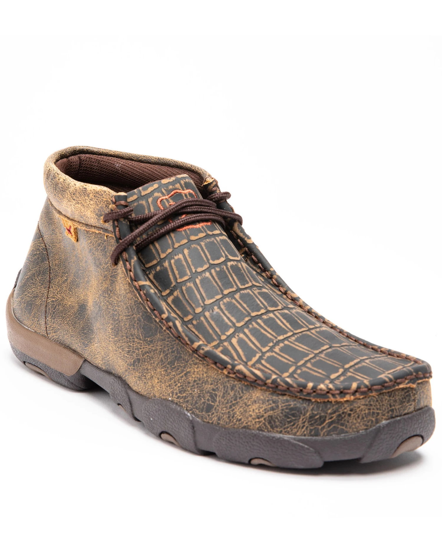 Twisted X Men's Caiman Print Driving Mocs - Moc Toe 3 Twisted X Men's Caiman Print Driving Mocs - Moc Toe