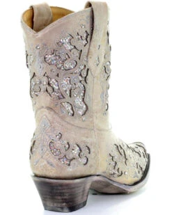 Corral Women's Metallic Glitter Inlay & Crystal Boots - Snip Toe -Corral Sales 2025 2000241024 100 D2