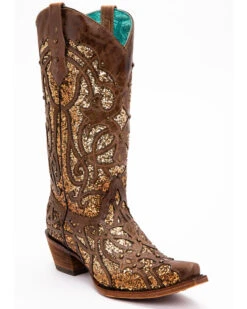 Corral Women's Golden Luminary Roots Western Boots - Snip Toe