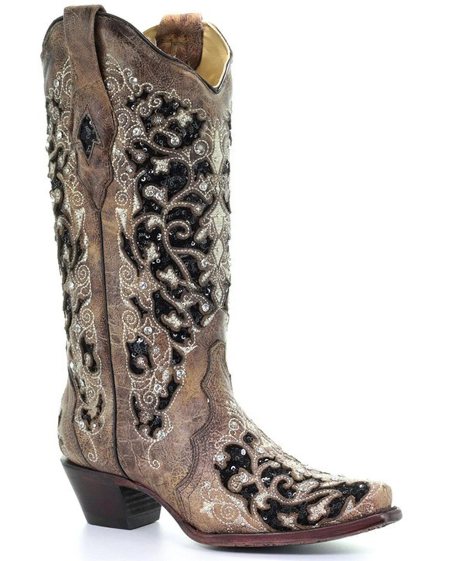 Corral Women's Floral Embroidered Western Boots - Snip Toe 3 Corral Women's Floral Embroidered Western Boots - Snip Toe