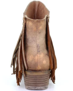 Circle G Women's Brown Studded Fringe Booties - Round Toe -Corral Sales 2025 2000282867 200 P4