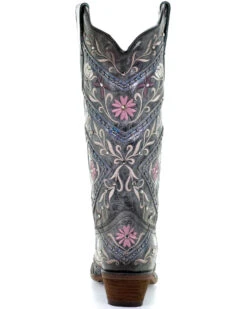 Corral Women's Floral Embroidery & Rhinestones Western Boots - Snip Toe -Corral Sales 2025 2000288724 001 P4