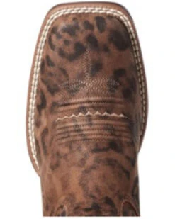 Ariat Women's Leopard Primetime Western Performance Boots - Broad Square Toe -Corral Sales 2025 2000331107 200 P5