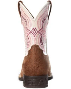 Ariat Girls' Double Kicker Western Boots - Broad Square Toe -Corral Sales 2025 2000331670 280 P3