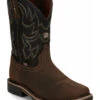 Justin Men's Fireman Black Western Boots - Square Toe -Corral Sales 2025 2000334478 280 P1