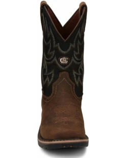 Justin Men's Fireman Black Western Boots - Square Toe -Corral Sales 2025 2000334478 280 P5