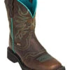 Justin Women's Mandra Chocolate Western Boots - Broad Square Toe -Corral Sales 2025 2000335061 240 P1