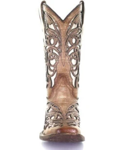 Corral Girls' Shiny Inlay Western Boots - Square Toe -Corral Sales 2025 2000345519 280 P4