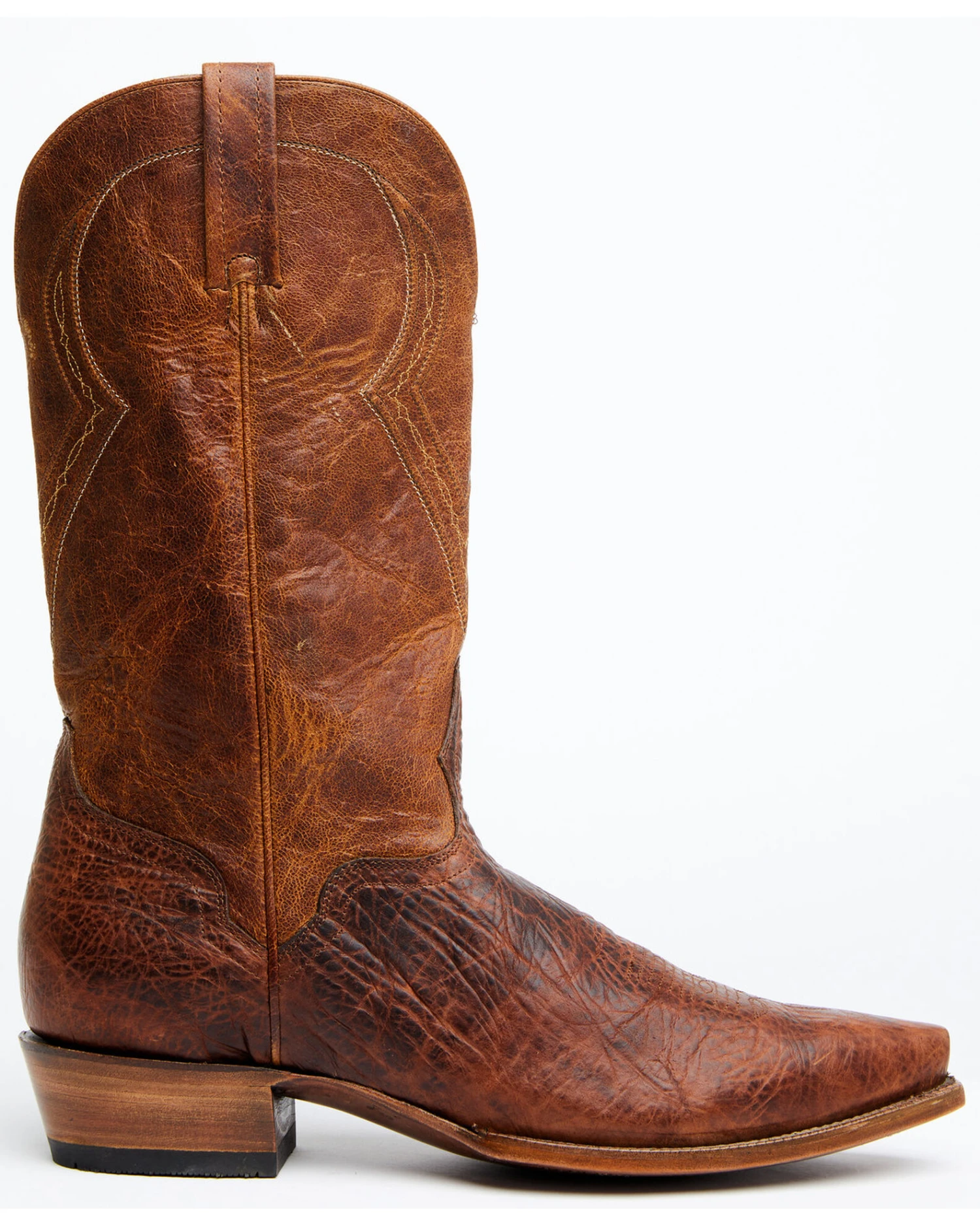 El Dorado Men's Rust Bison Western Boots - Snip Toe 4 El Dorado Men's Rust Bison Western Boots - Snip Toe - Image 2