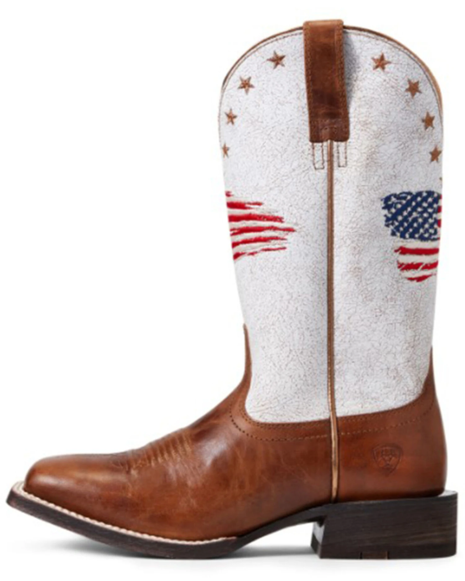 Ariat Women’s Patriot Crackled American Flag Western Performance Boots – Broad Square Toe 4 Ariat Women’s Patriot Crackled American Flag Western Performance Boots – Broad Square Toe - Image 2