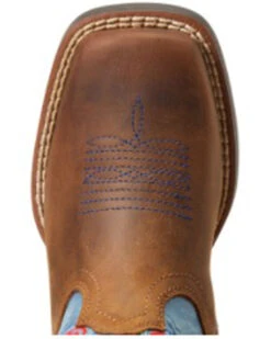 Ariat Boys' Double Kicker Easy Fit Distressed Western Boots - Broad Square Toe  -Corral Sales 2025 2000357334 200 P4