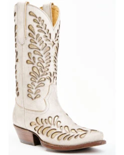 Caborca Silver By Liberty Black Women's Ely Inlay Western Boots - Snip Toe