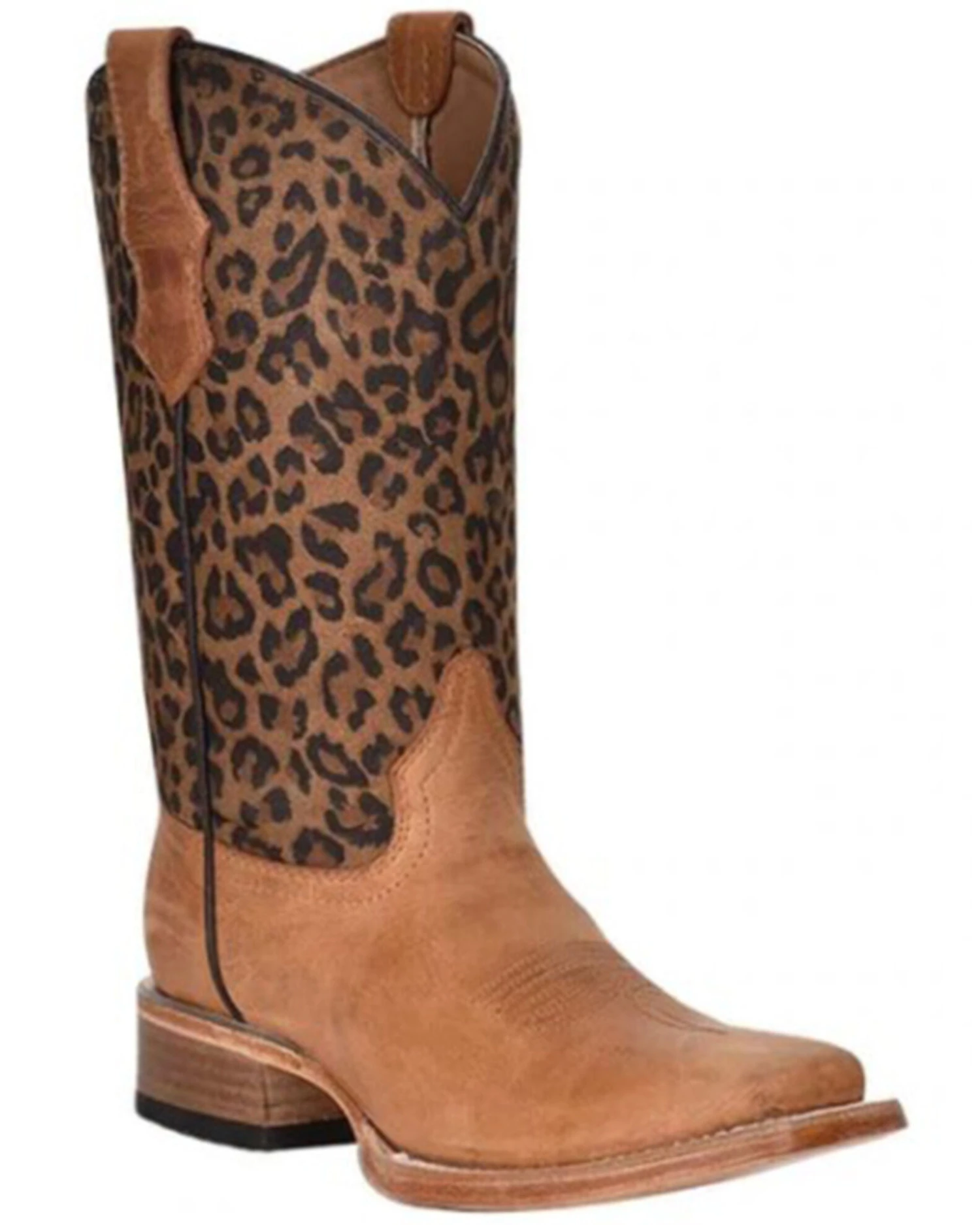 Circle G Girls' Leopard Print Western Boots - Square Toe 3 Circle G Girls' Leopard Print Western Boots - Square Toe