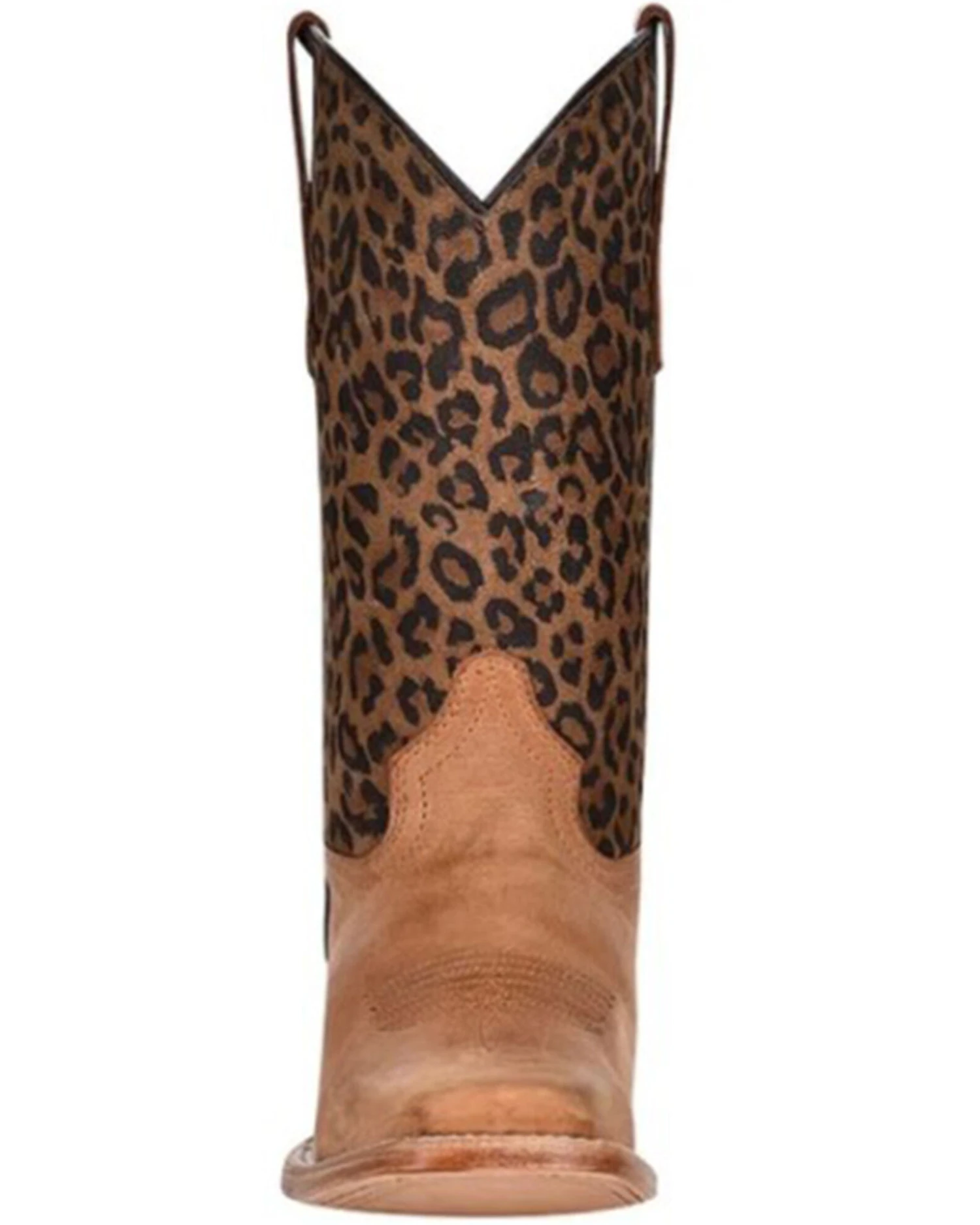 Circle G Girls' Leopard Print Western Boots - Square Toe 5 Circle G Girls' Leopard Print Western Boots - Square Toe - Image 3