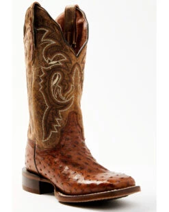 Dan Post Women's Exotic Full-Quill Ostrich Western Boots - Broad Square Toe