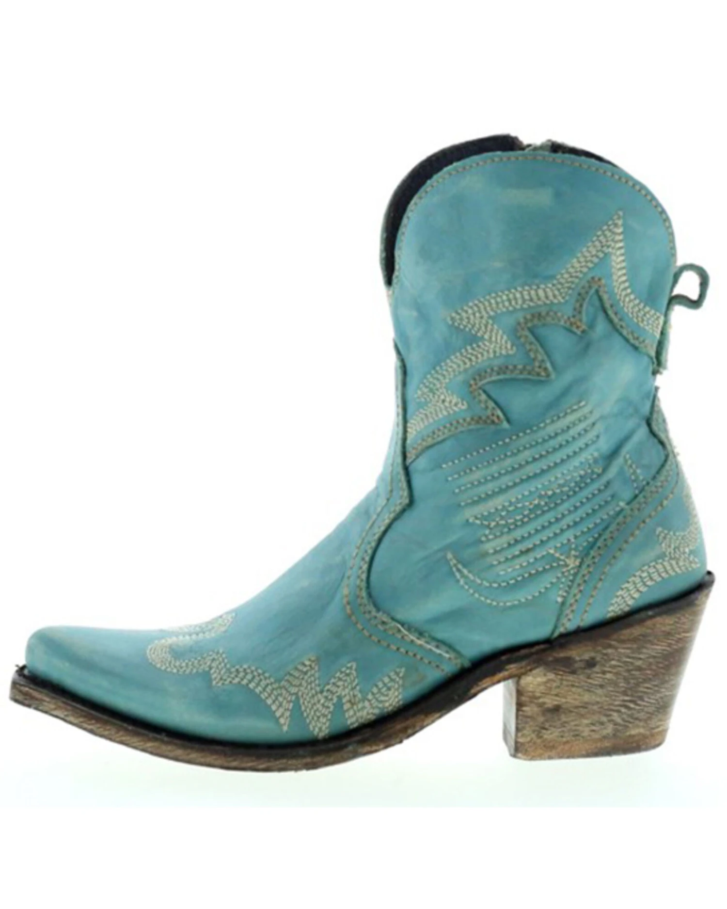 Liberty Black Women's Side Bug & Wrinkle Fontana Crack Short Western Boots - Pointed Toe 5 Liberty Black Women's Side Bug & Wrinkle Fontana Crack Short Western Boots - Pointed Toe - Image 3