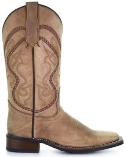 Corral Women's Saddle Embroidered Leather Western Boot - Broad Square Toe -Corral Sales 2025 2000363301 280 P2