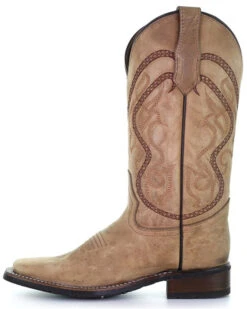 Corral Women's Saddle Embroidered Leather Western Boot - Broad Square Toe -Corral Sales 2025 2000363301 280 P3