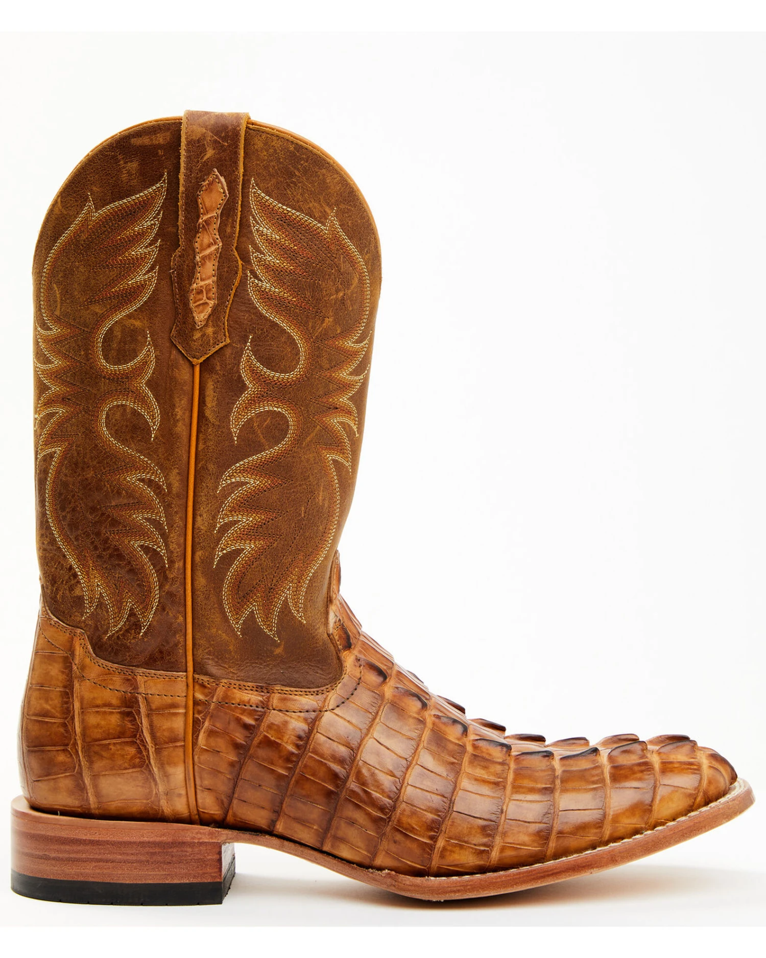 Cody James Men's Caiman Cognac 12" Exotic Western Boots - Broad Square Toe 4 Cody James Men's Caiman Cognac 12" Exotic Western Boots - Broad Square Toe - Image 2