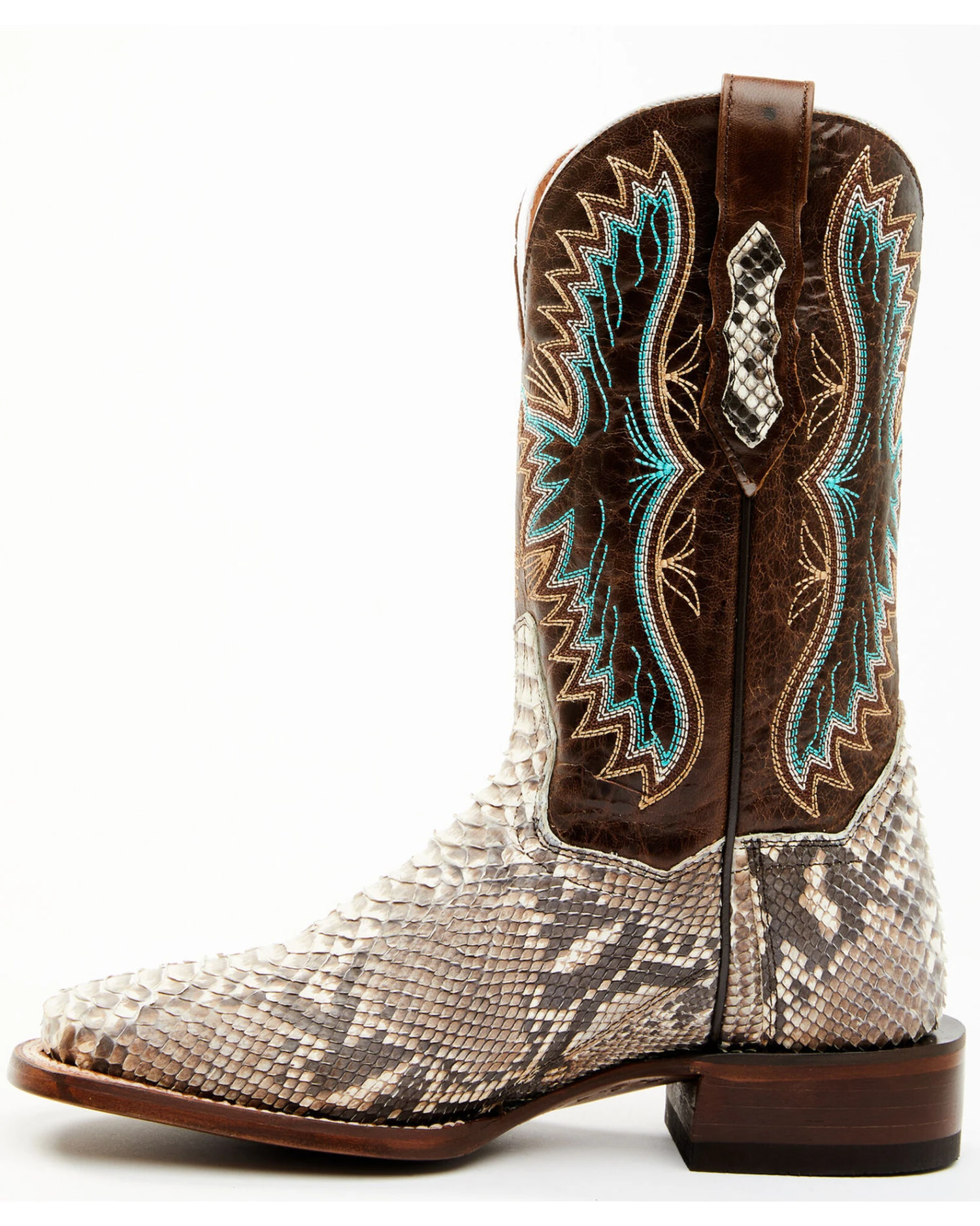 Dan Post Women's Back Cut Natural Python Exotic Western Boot - Broad Square Toe 5 Dan Post Women's Back Cut Natural Python Exotic Western Boot - Broad Square Toe - Image 3