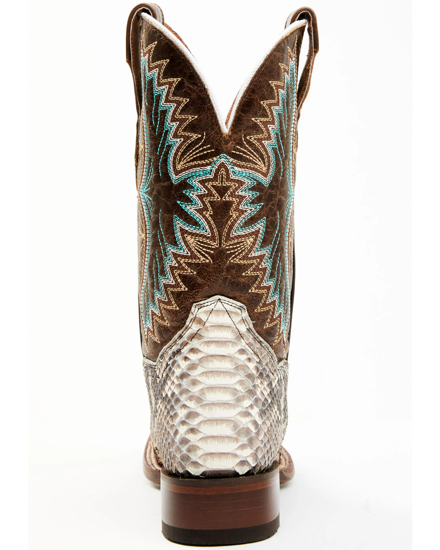 Dan Post Women's Back Cut Natural Python Exotic Western Boot - Broad Square Toe 7 Dan Post Women's Back Cut Natural Python Exotic Western Boot - Broad Square Toe - Image 5
