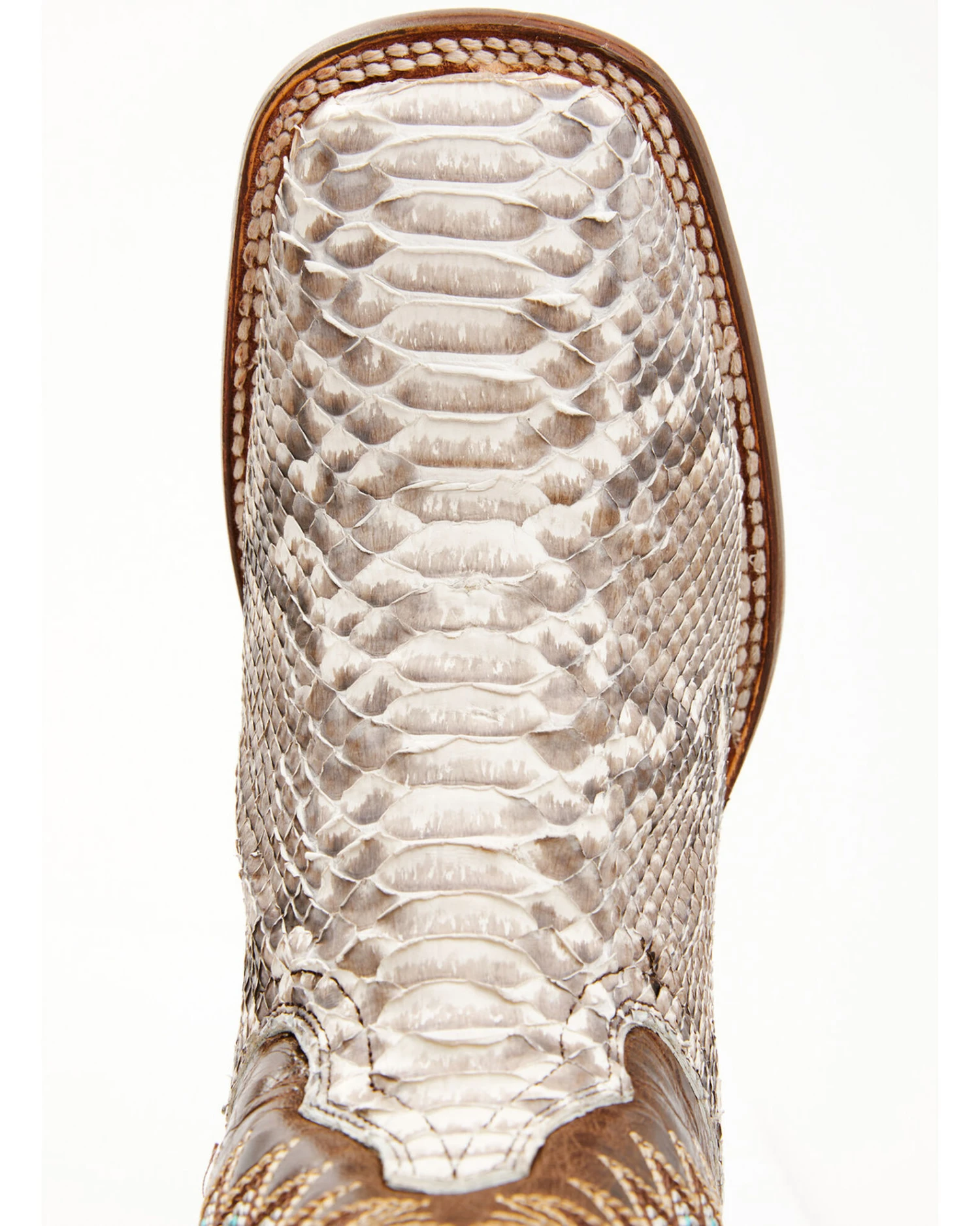 Dan Post Women's Back Cut Natural Python Exotic Western Boot - Broad Square Toe 8 Dan Post Women's Back Cut Natural Python Exotic Western Boot - Broad Square Toe - Image 6