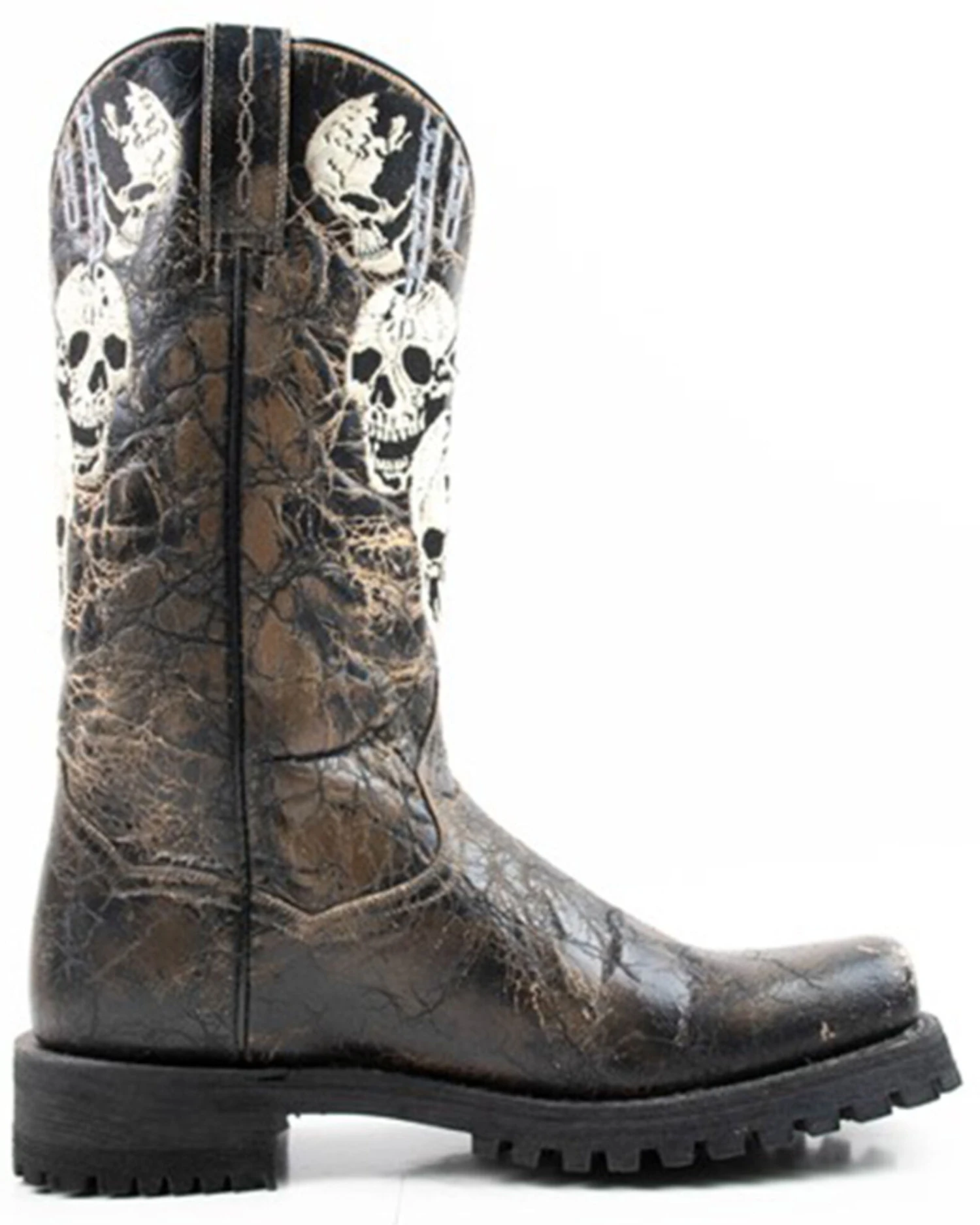 Dan Post Men's Skulls Motorcycle Western Boot - Square Toe 4 Dan Post Men's Skulls Motorcycle Western Boot - Square Toe - Image 2