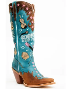 Dan Post Women's Nashville Music Festival Embroidered Western Tall Boots - Snip Toe