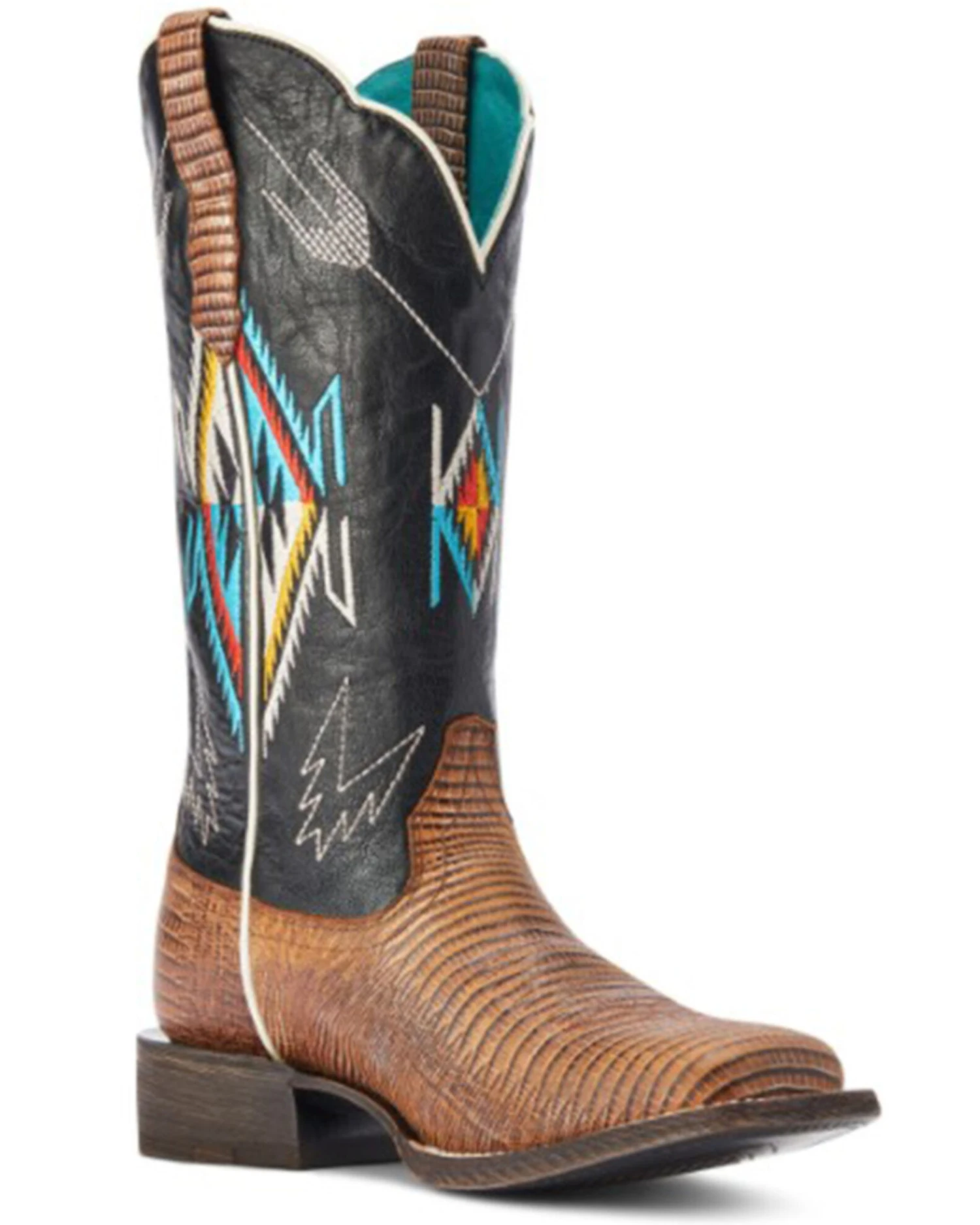 Ariat Women's Frontier Chimayo Ancient Southwestern Embroidered Western Boots - Broad Square Toe 3 Ariat Women's Frontier Chimayo Ancient Southwestern Embroidered Western Boots - Broad Square Toe
