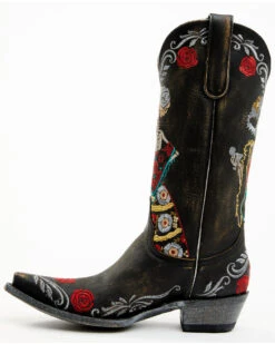 Old Gringo Women's Reinas La Catrina Skeleton & Floral Embroidered Tall Western Leather Boots - Snip Toe -Corral Sales 2025 2000374907 944 P3