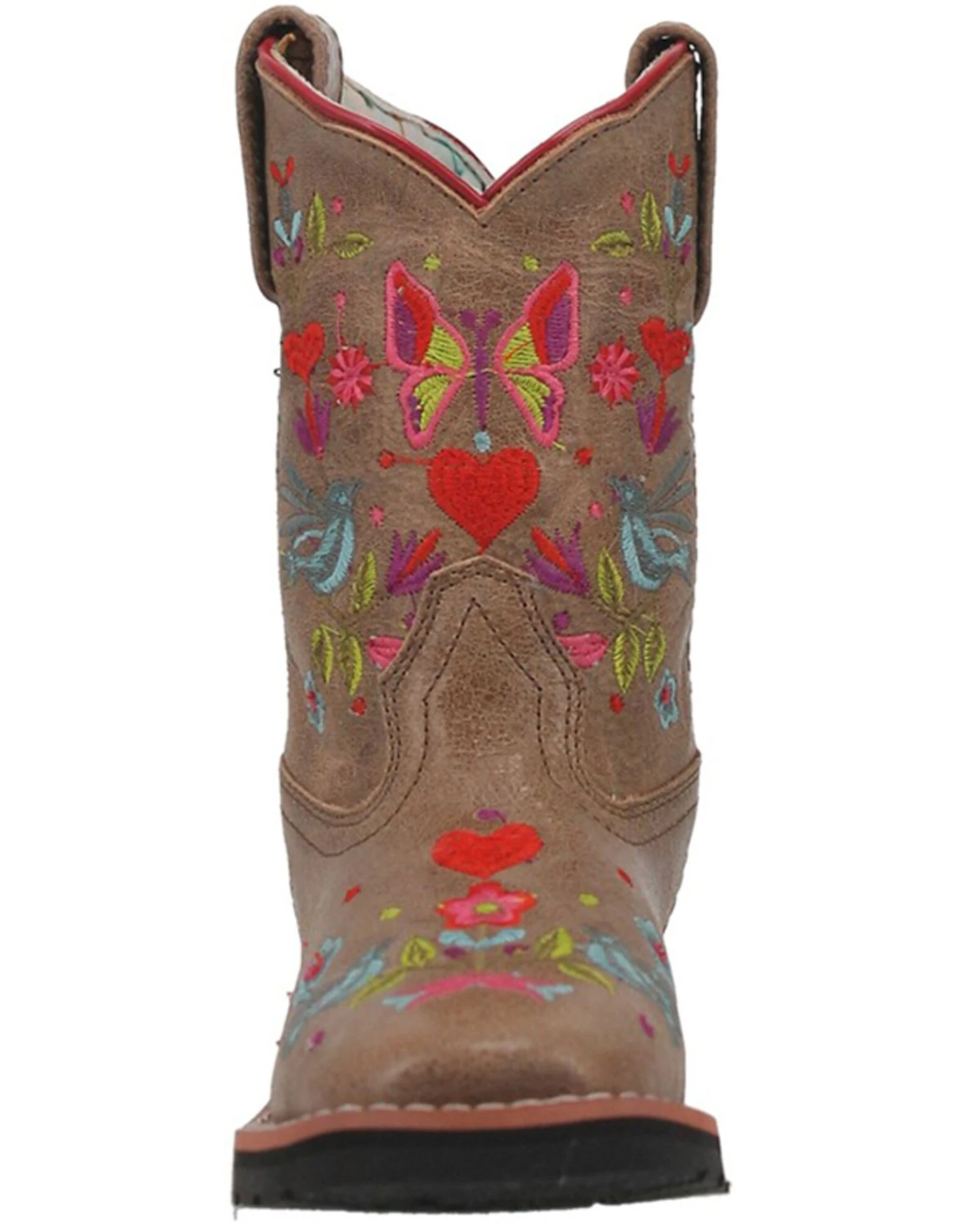 Dan Post Girls' Embroidered Western Boots - Broad Square Toe 6 Dan Post Girls' Embroidered Western Boots - Broad Square Toe - Image 4