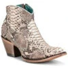 Corral Women's Exotic Full Python Booties - Almond Toe -Corral Sales 2025 2000384172 101 P1