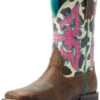 Ariat Girls' Lonestar Rowdy Western Boots - Broad Square Toe -Corral Sales 2025 2000384872 200 P1