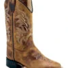Old West Boys' Burnt Western Boots - Broad Square Toe -Corral Sales 2025 2000396105 280 P1