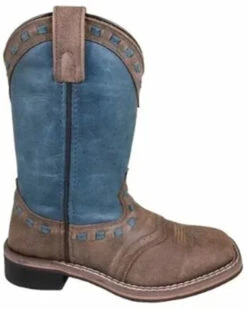Smoky Mountain Little Girls' Galveston Western Boots - Broad Square Toe