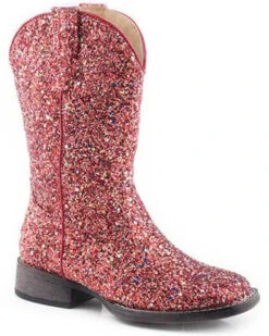 Roper Girls' Glitter Galore Western Boots - Broad Square Toe
